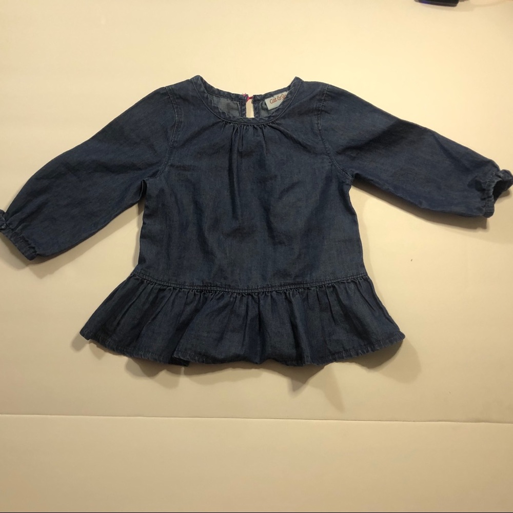 4/$10 Cat & Jack Blue 3/4 Sleeve Shirt